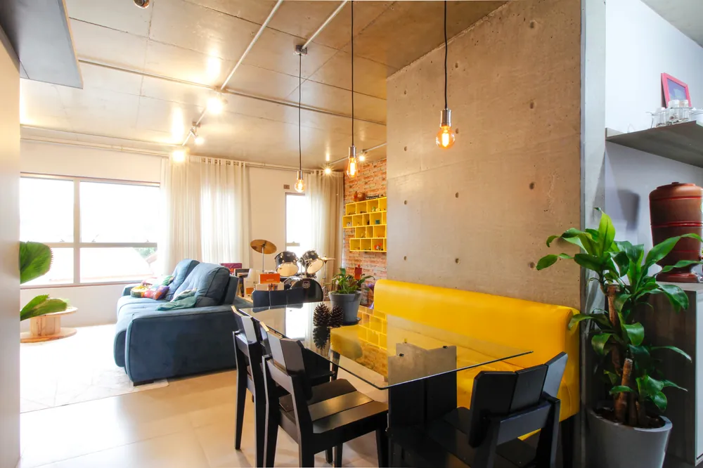 Apartamento estilo industrial com concreto aparente — Projeto Max